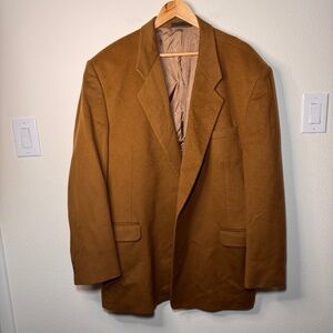 Fioravanti Soft 100% Cashmere Men's Sport Coat Blazer Tan Vintage Classic